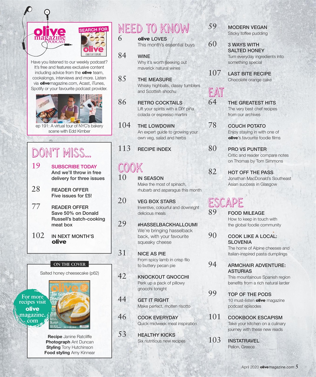 Olive Magazine Preview Pages