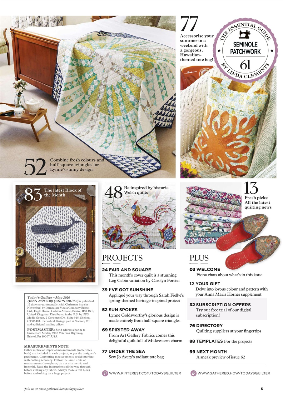 Today’s Quilter Preview Pages