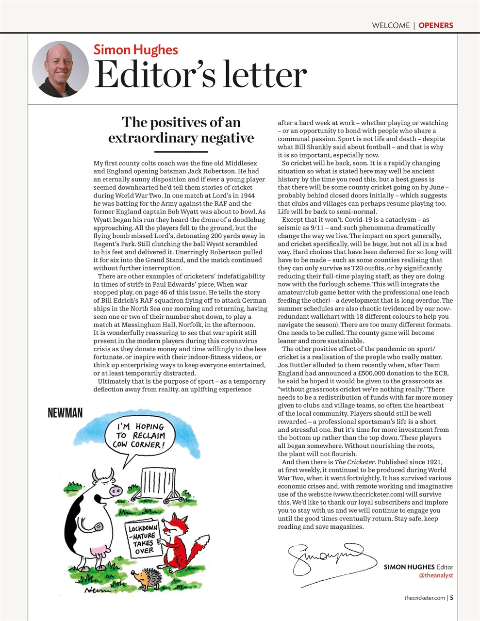 The Cricketer Magazine Preview Pages