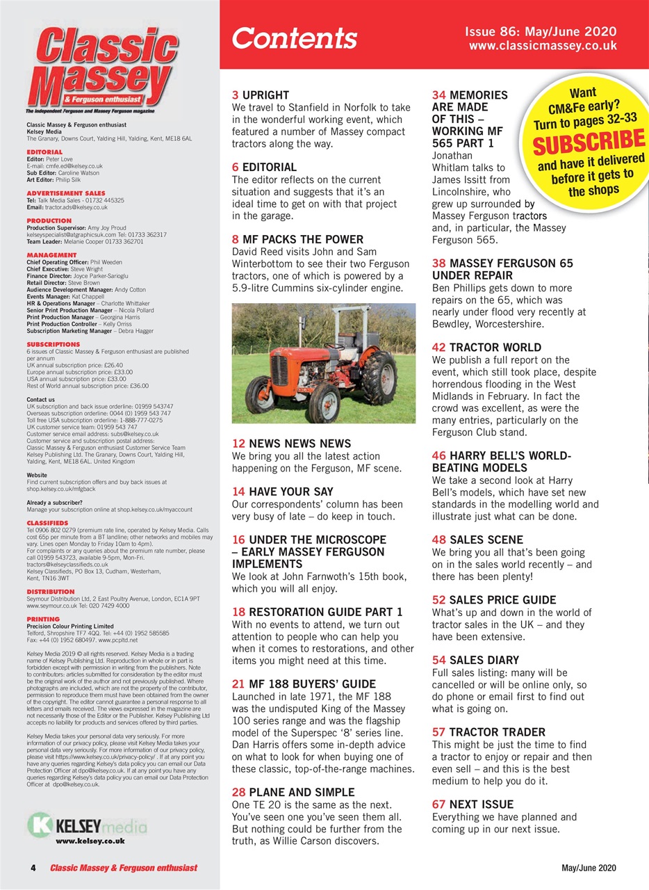 Classic Massey Preview Pages