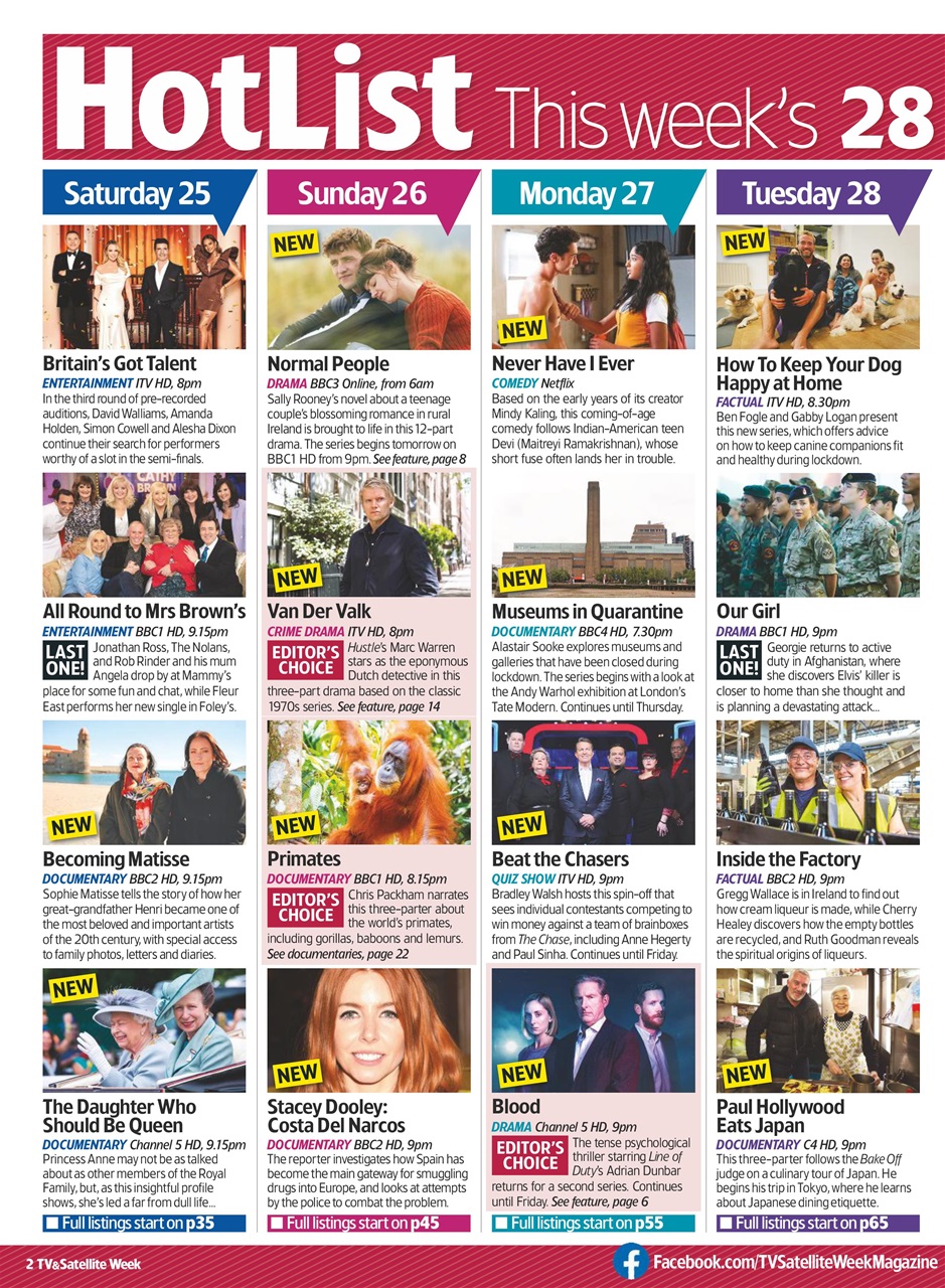 TV & Satellite Week Preview Pages