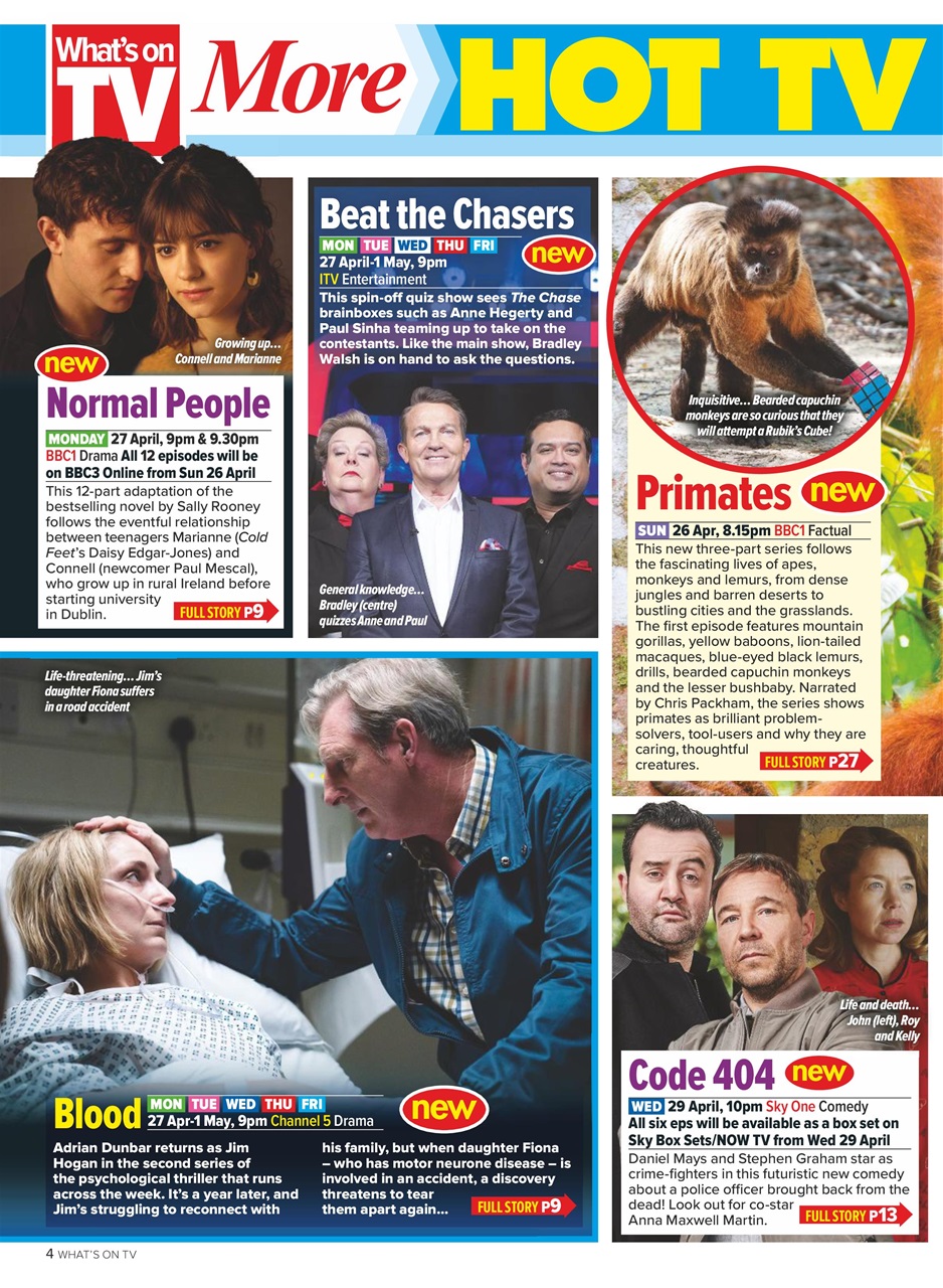 What's on TV Preview Pages