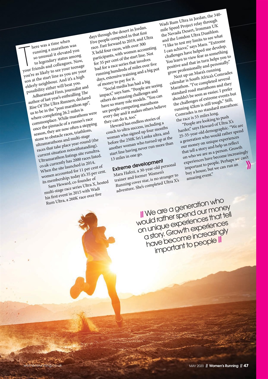 Women’s Running Preview Pages