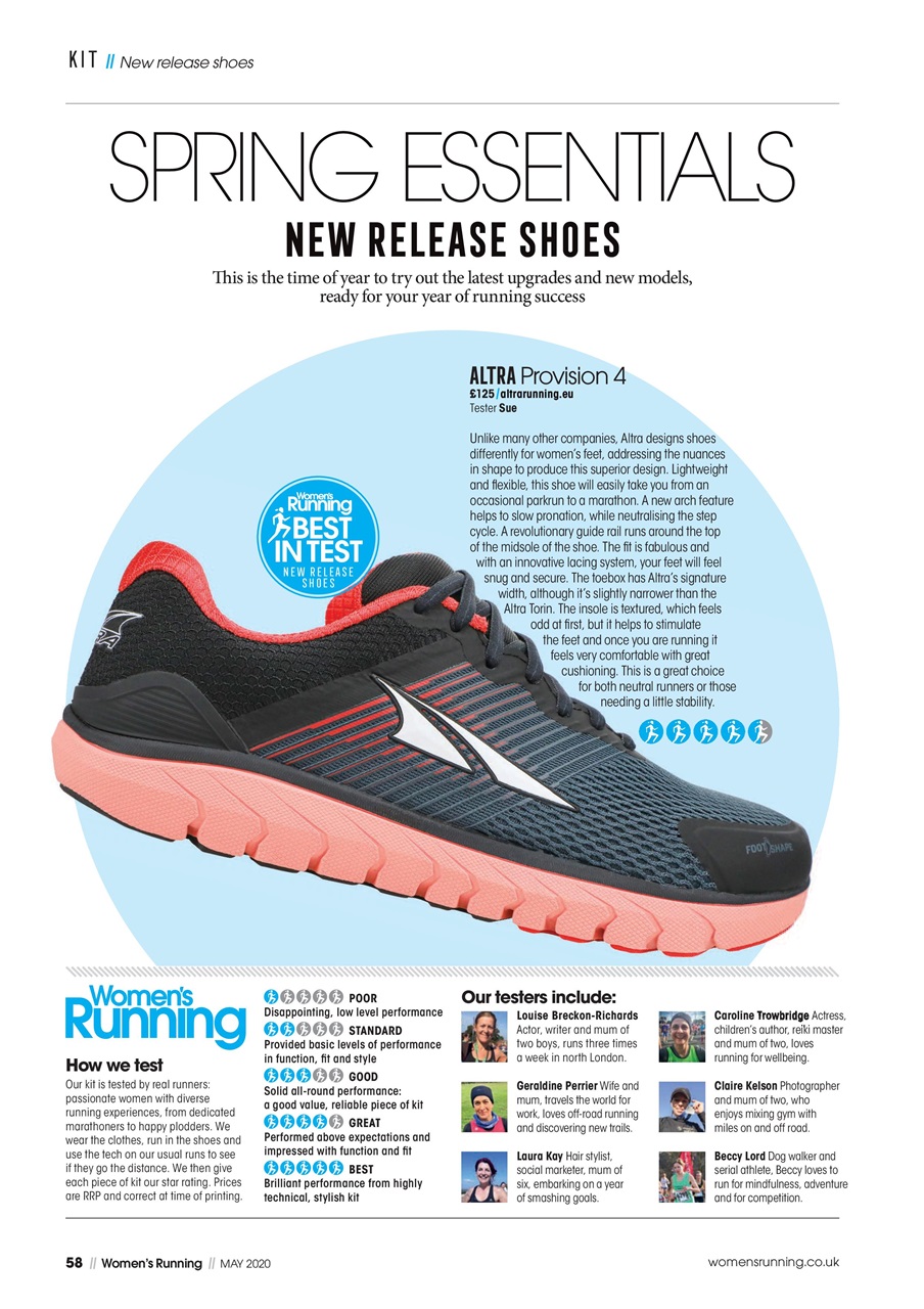 Women’s Running Preview Pages