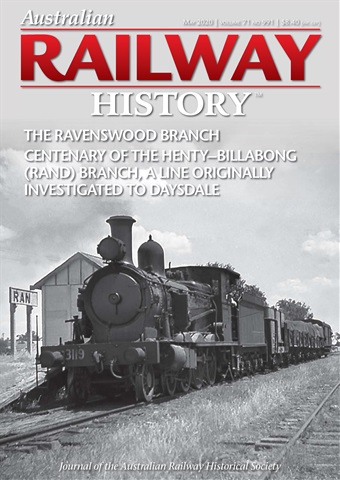 Australian Railway History issue May 2020