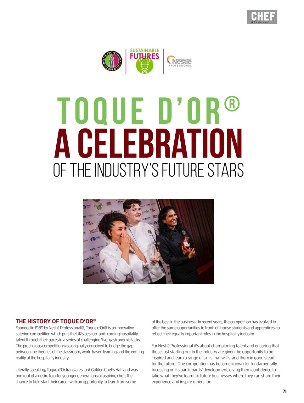 Chef & Restaurant Magazine Preview Pages