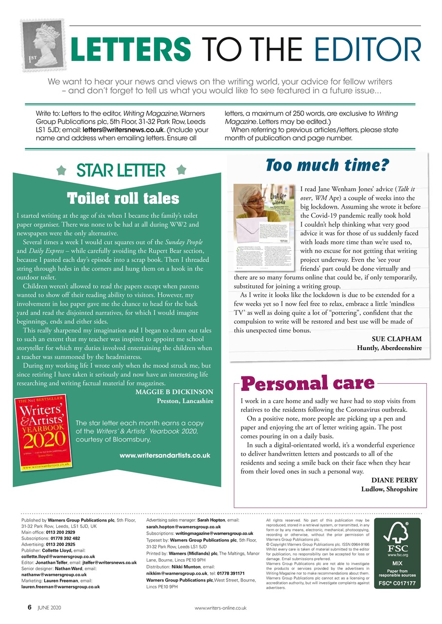 Writing Magazine Preview Pages