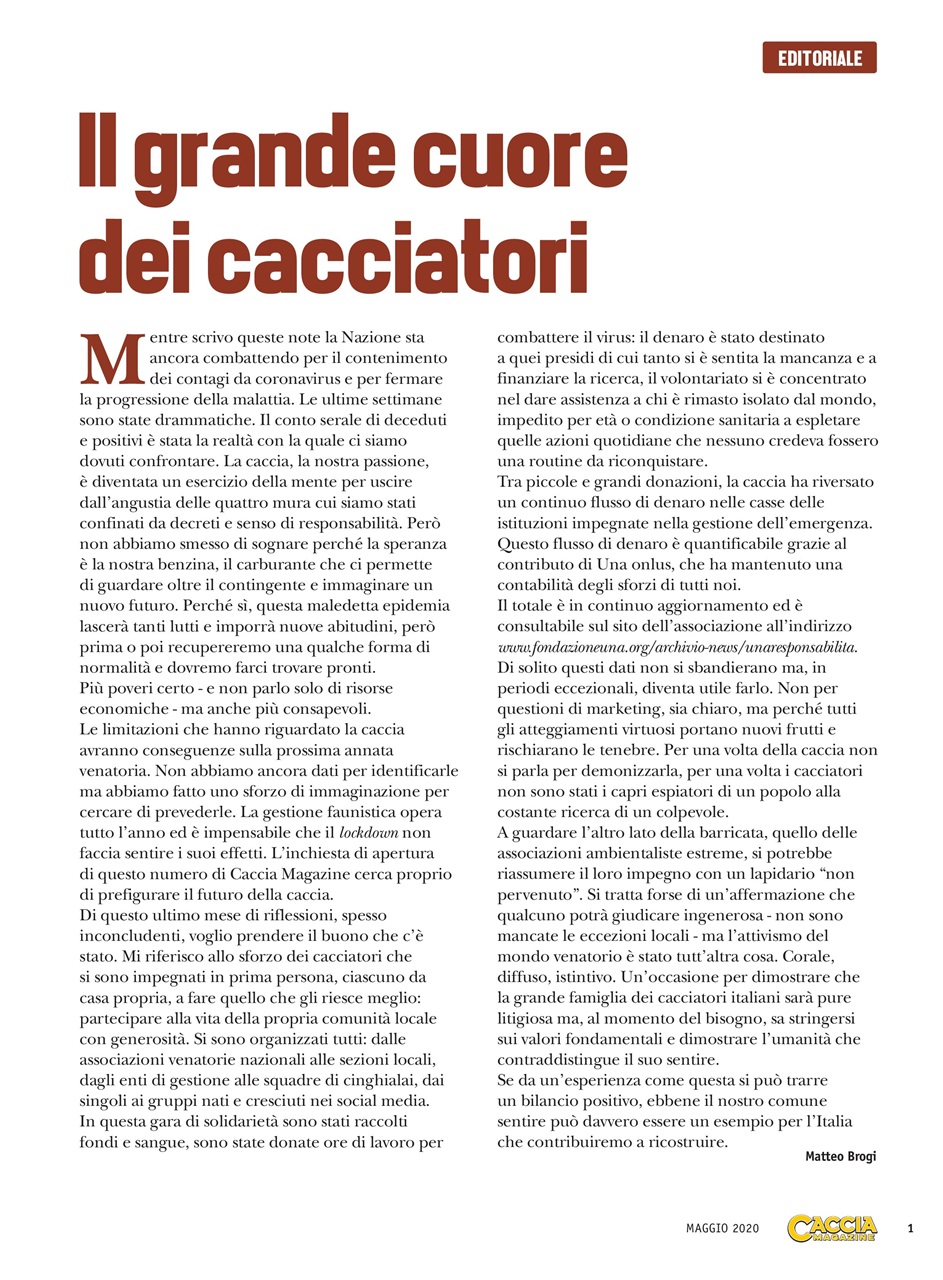 Caccia Magazine Preview Pages