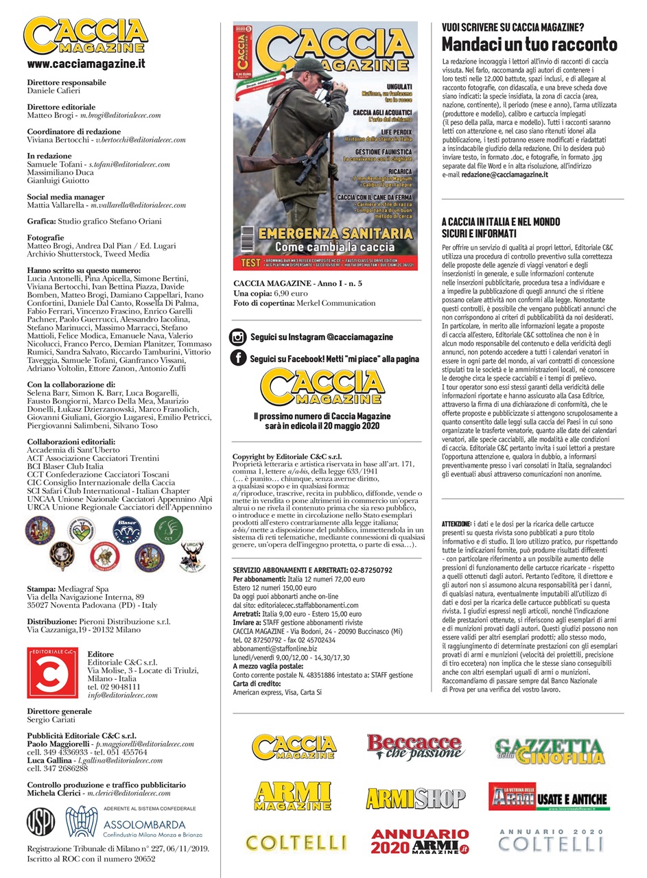 Caccia Magazine Preview Pages