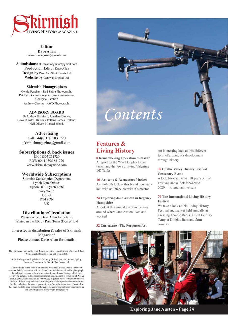 Skirmish Living History Preview Pages