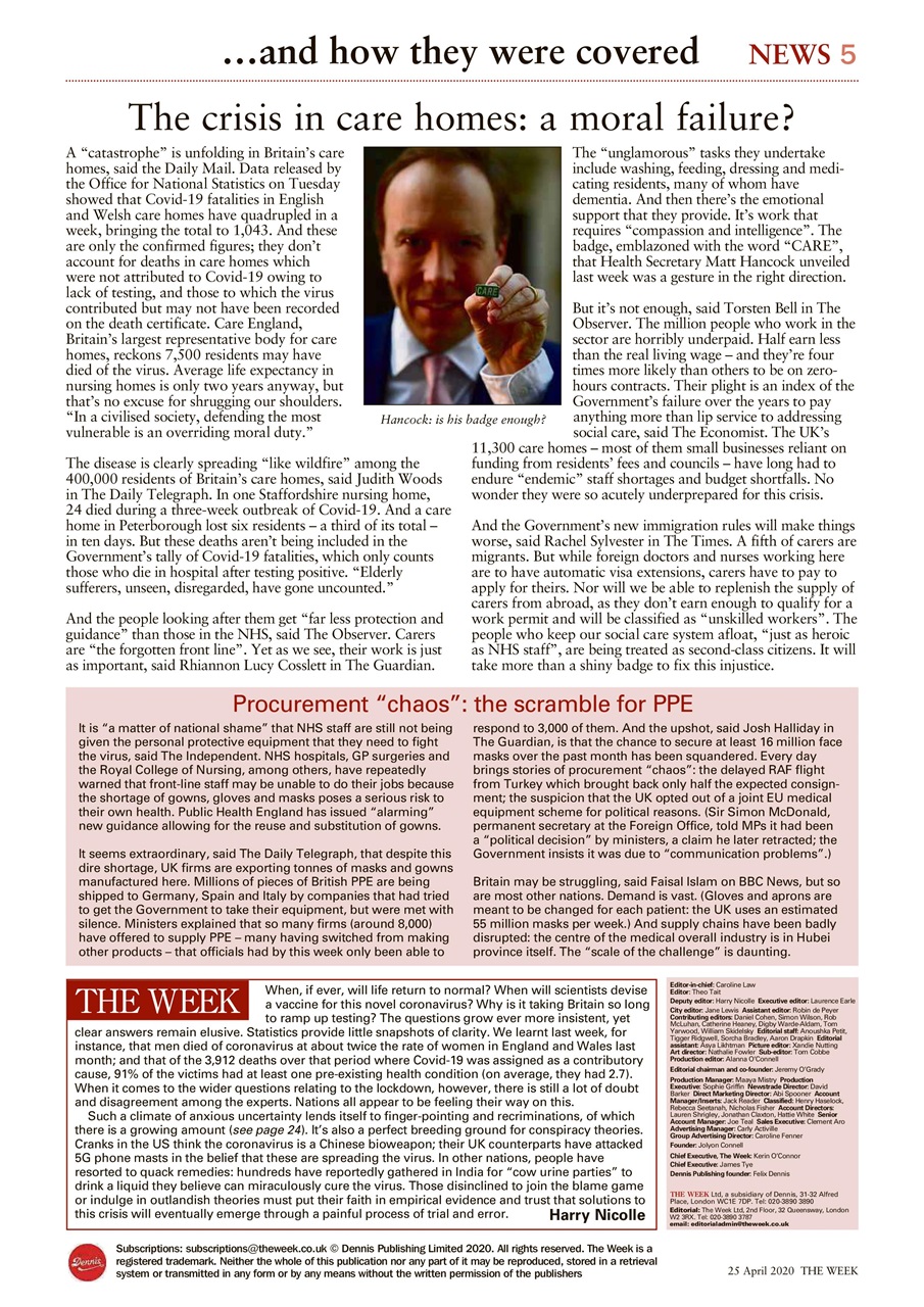 The Week Preview Pages