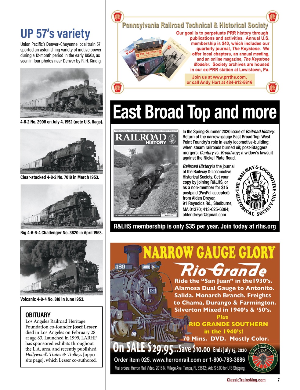 Classic Trains Preview Pages