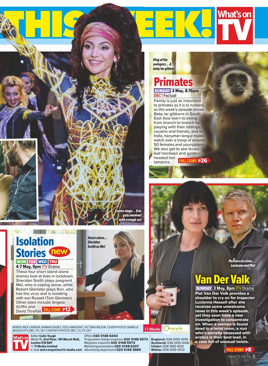 What's on TV Preview Pages