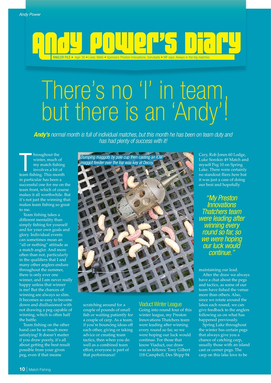 Match Fishing Preview Pages
