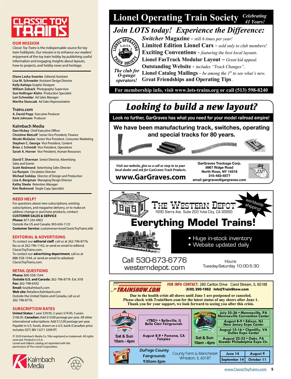 Classic Toy Trains Preview Pages