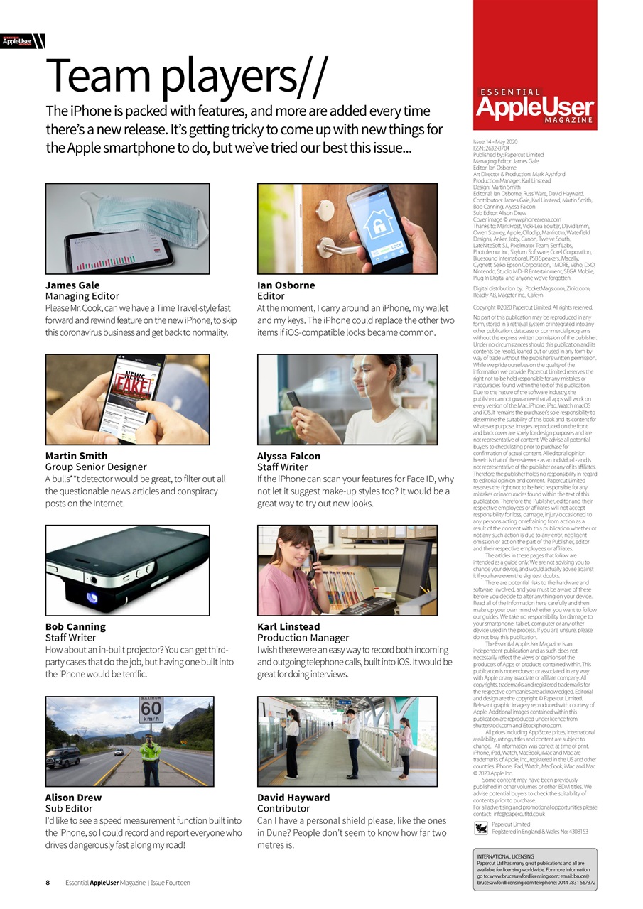 Essential Apple User Preview Pages