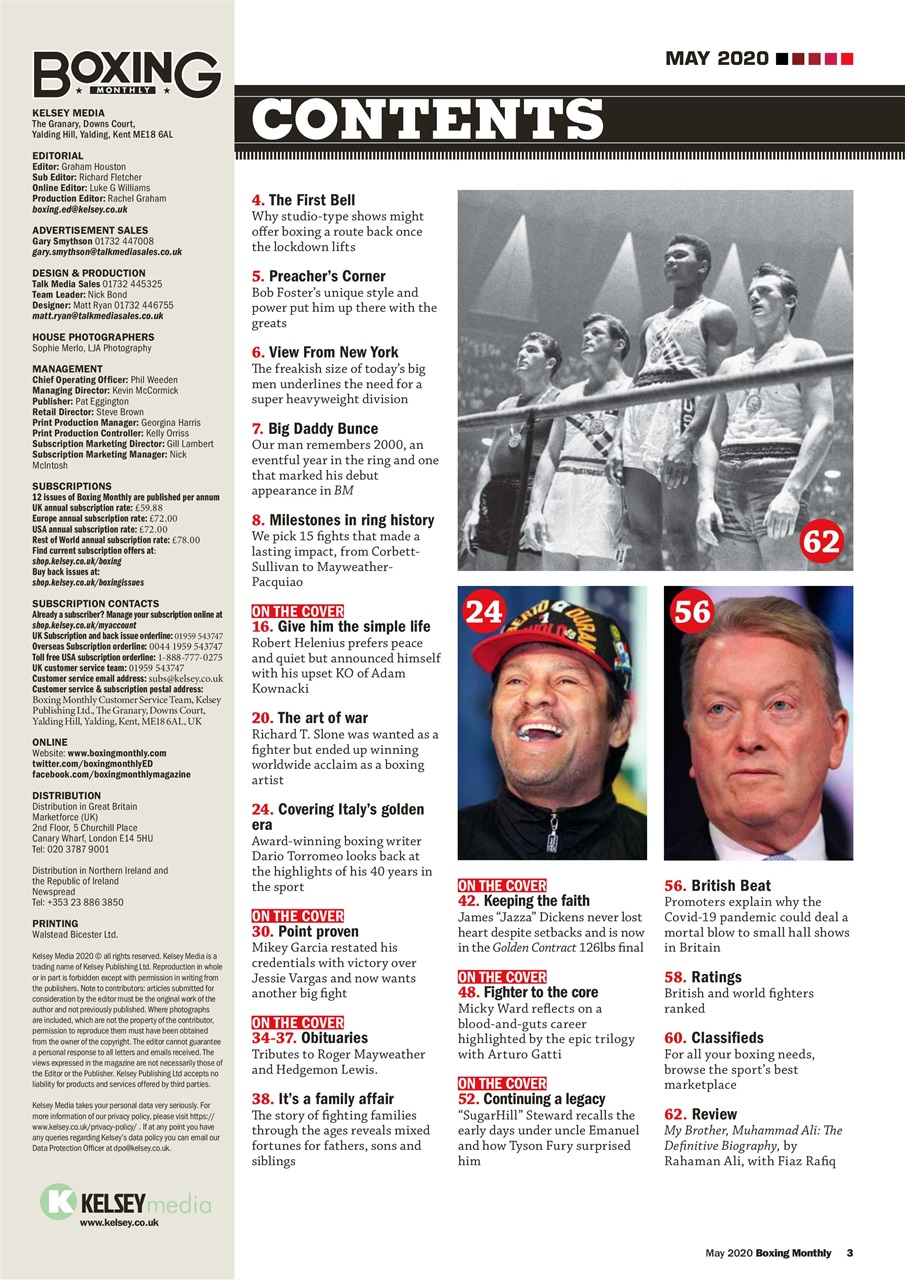 Boxing Monthly Preview Pages