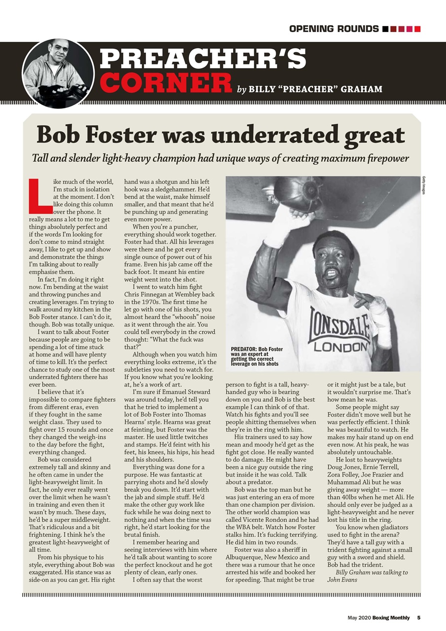 Boxing Monthly Preview Pages