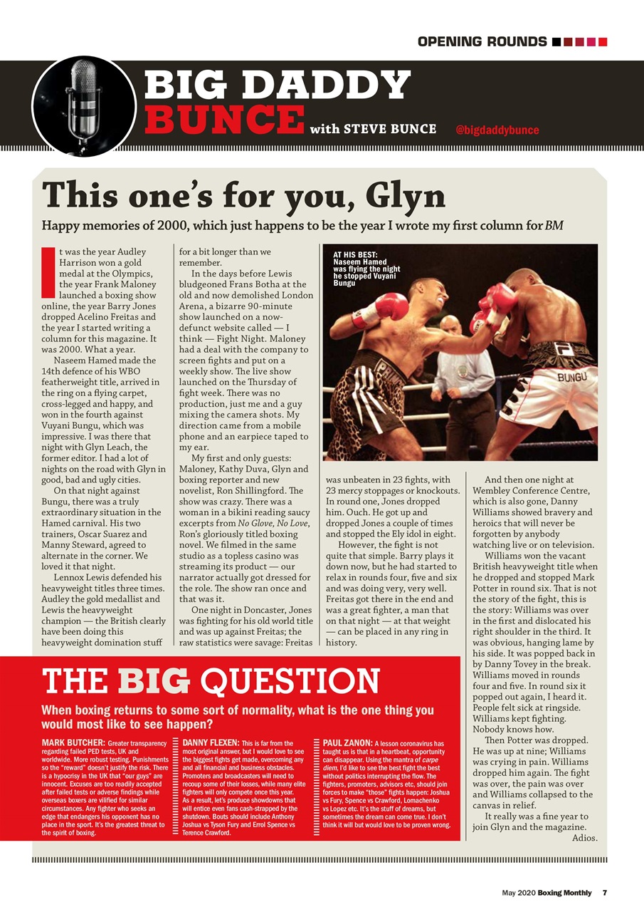 Boxing Monthly Preview Pages