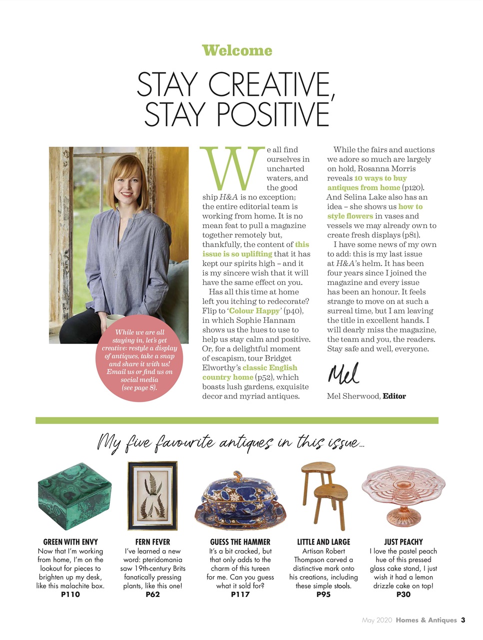 Homes & Antiques Magazine Preview Pages