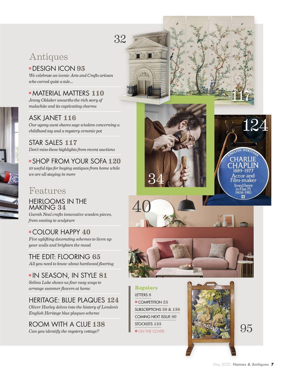 Homes & Antiques Magazine Preview Pages