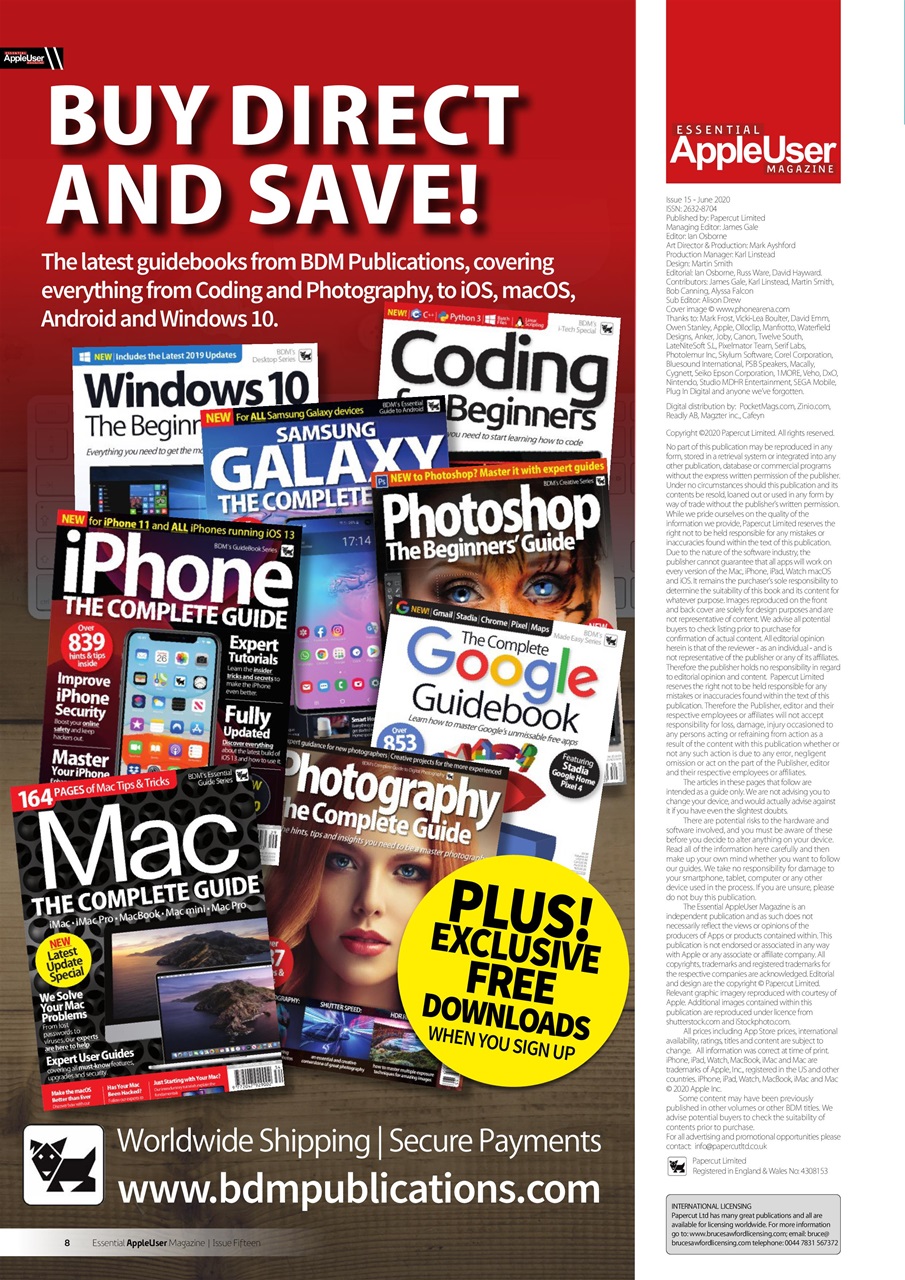 Essential Apple User Preview Pages