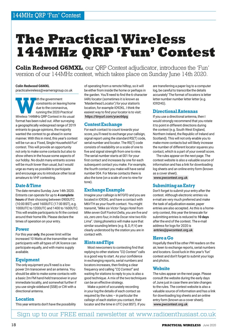 Practical Wireless Preview Pages