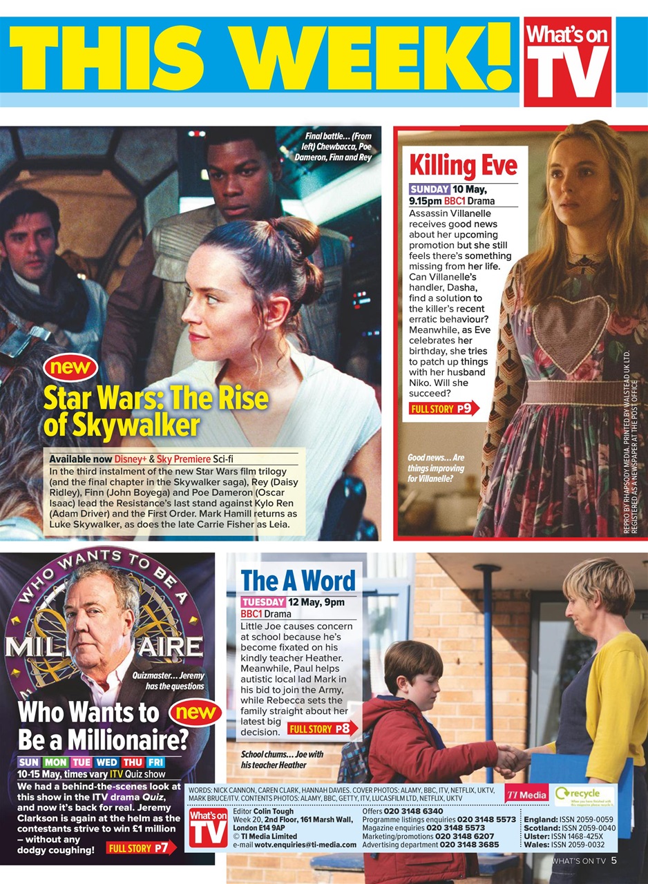 What's on TV Preview Pages