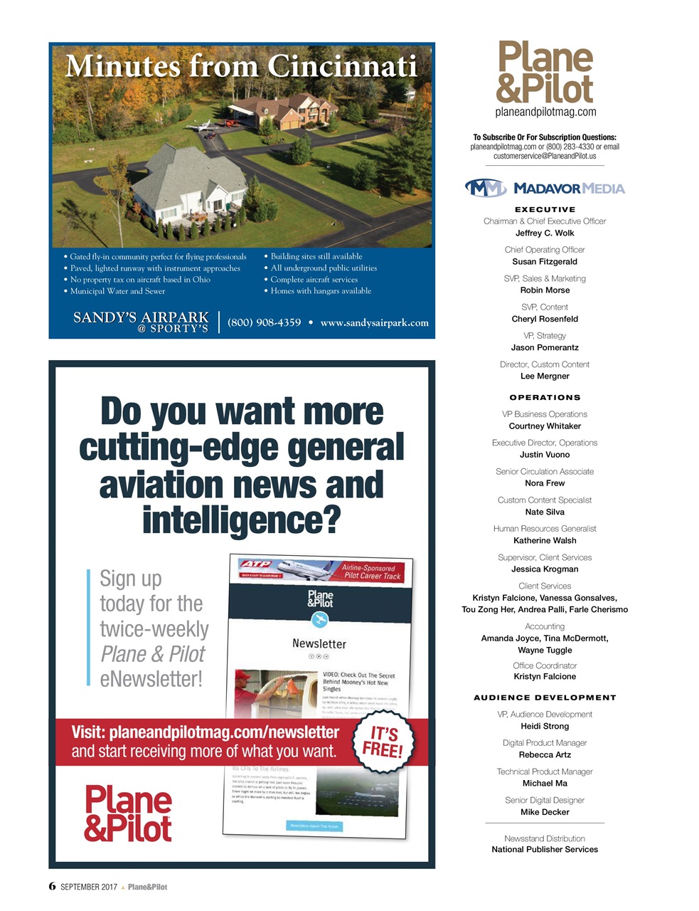 Plane & Pilot Preview Pages