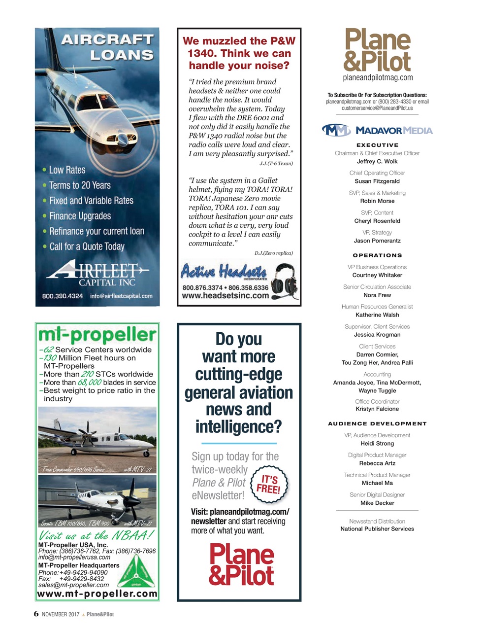 Plane & Pilot Preview Pages