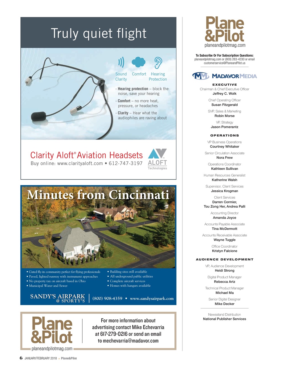 Plane & Pilot Preview Pages