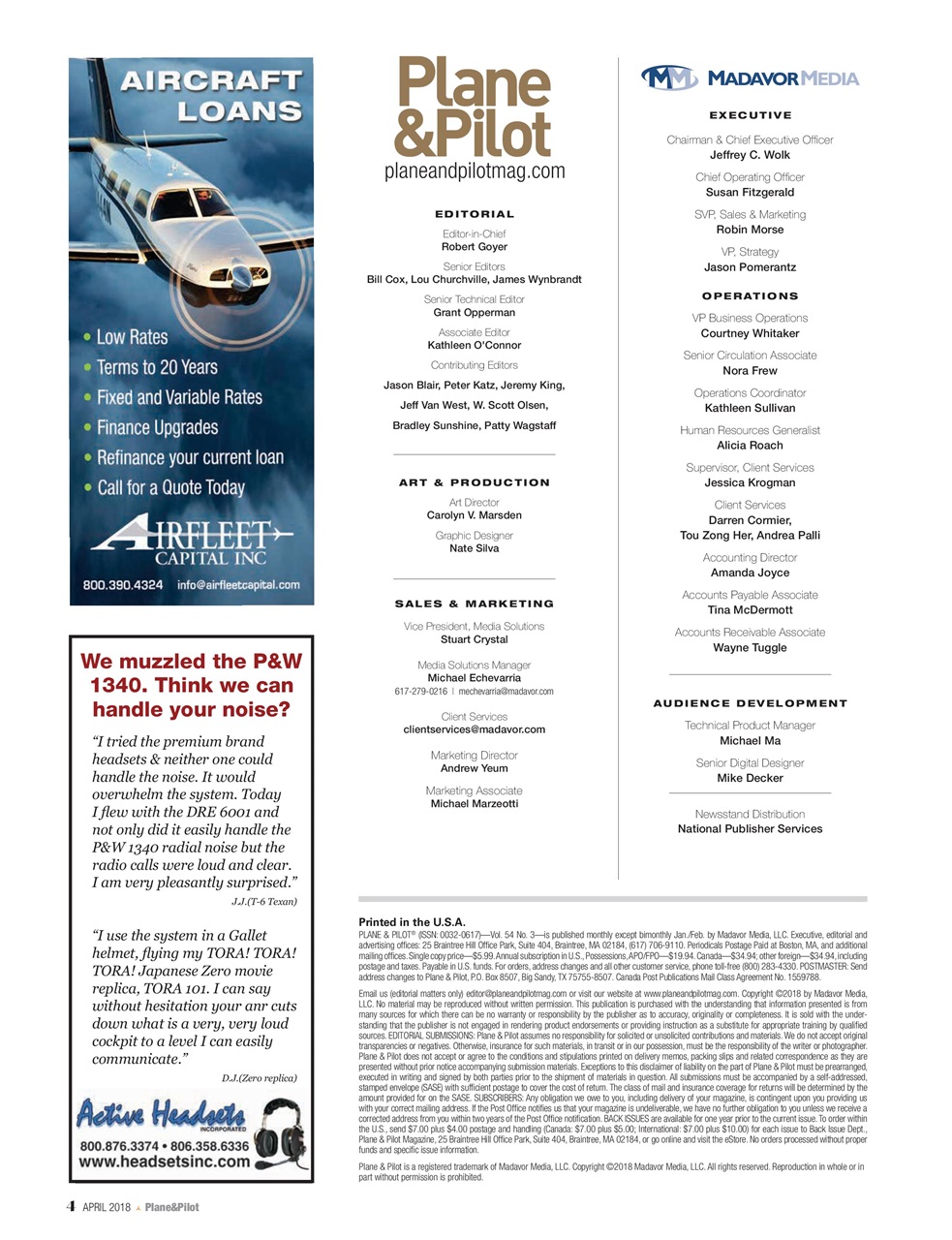 Plane & Pilot Preview Pages