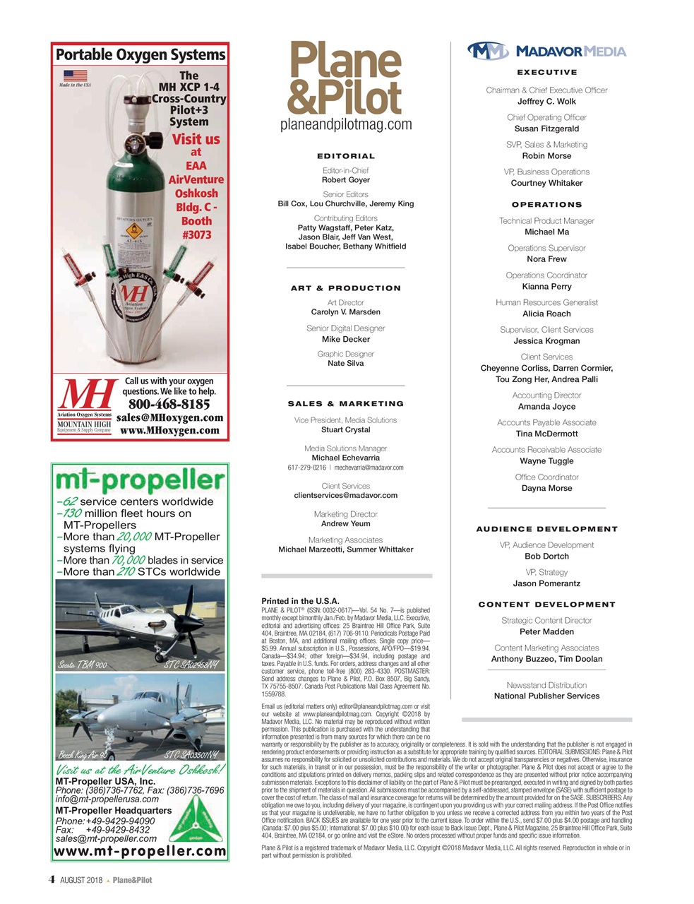 Plane & Pilot Preview Pages