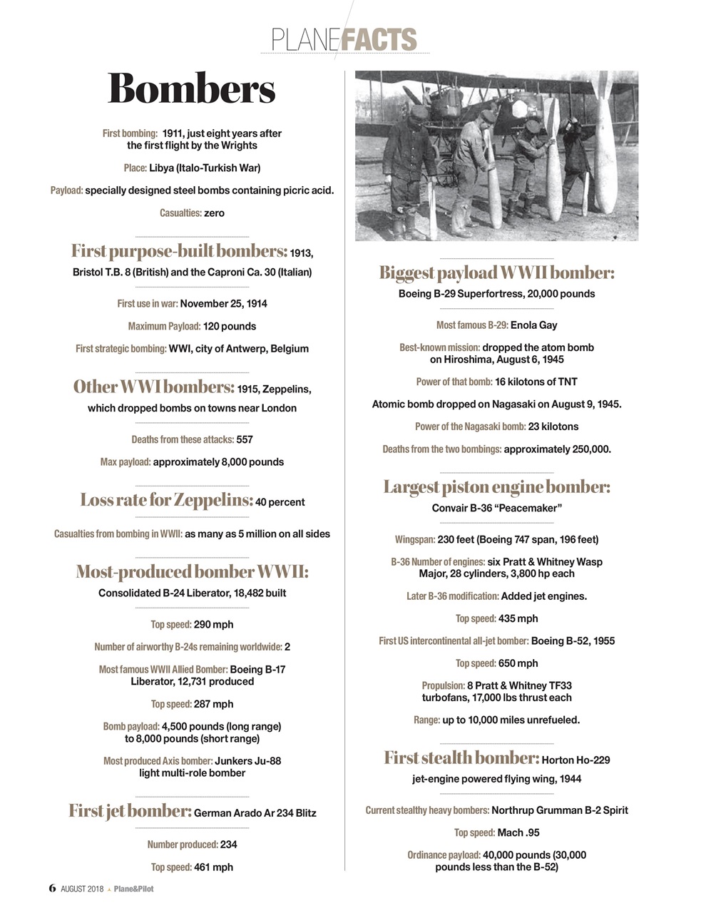 Plane & Pilot Preview Pages