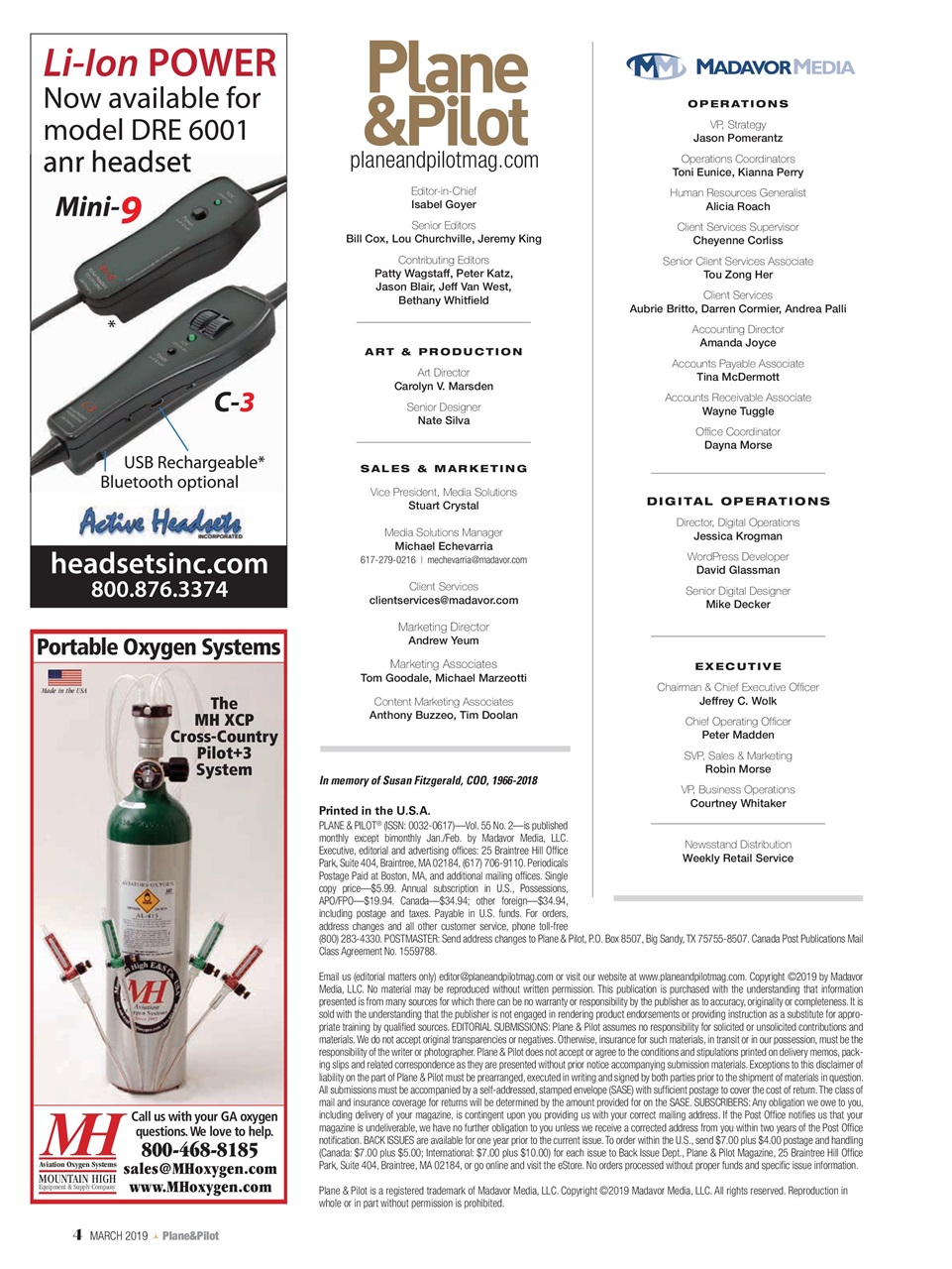 Plane & Pilot Preview Pages