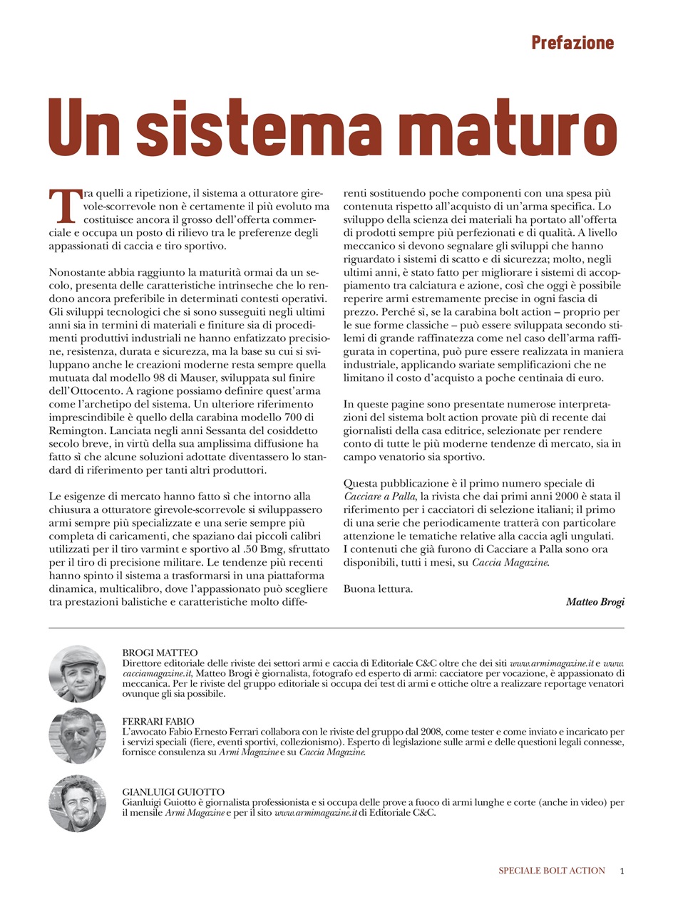 Caccia Magazine Preview Pages