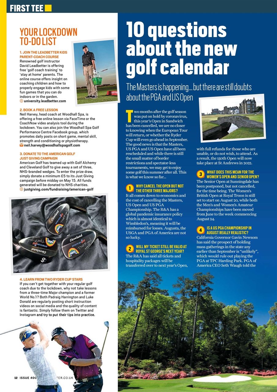 Today's Golfer Preview Pages