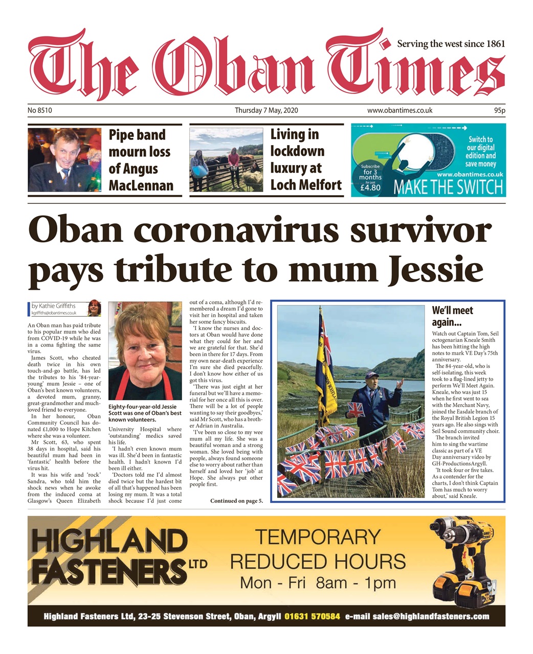 The Oban Times & Lochaber Times Preview Pages