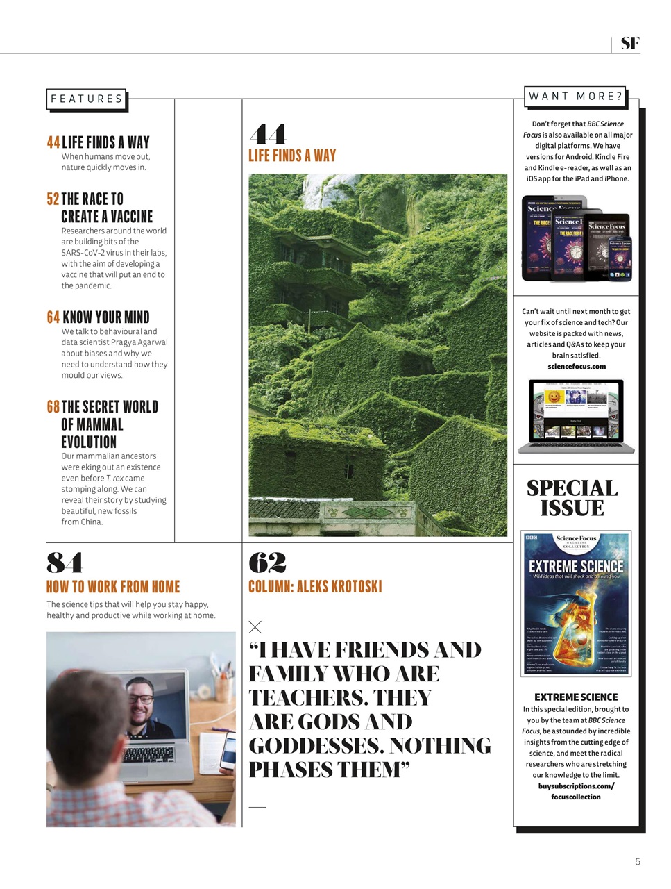 BBC Science Focus Magazine Preview Pages