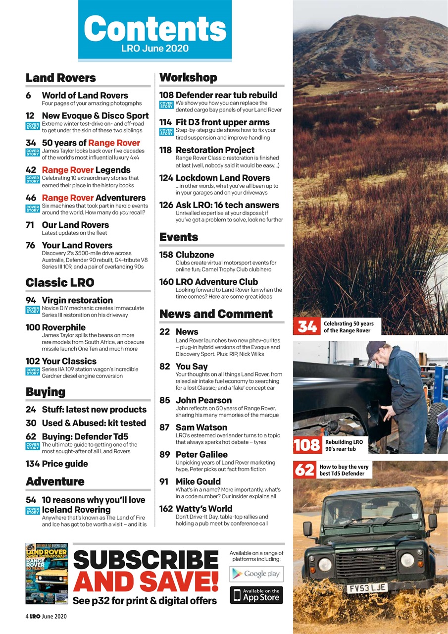 Land Rover Owner Preview Pages