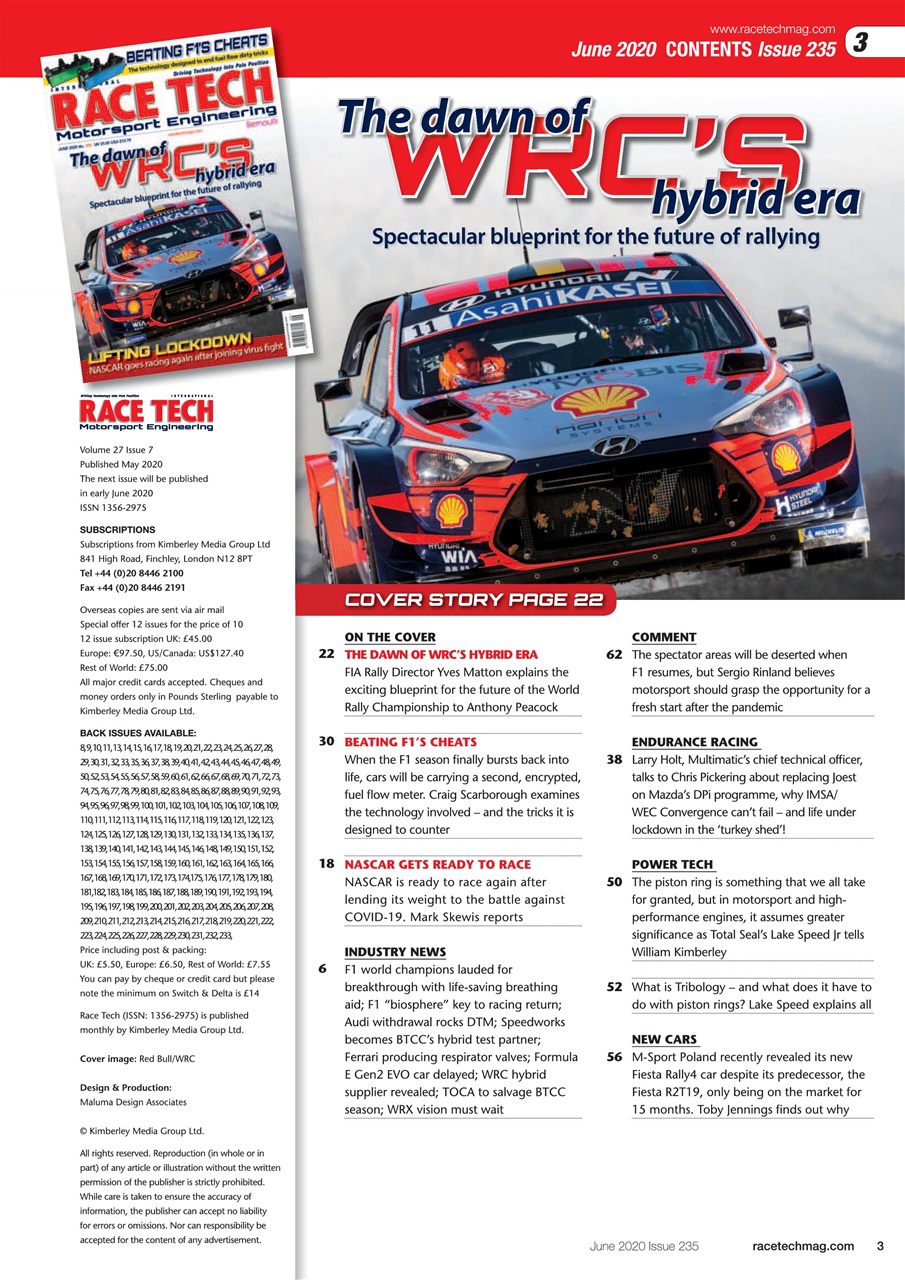 Race Tech Preview Pages