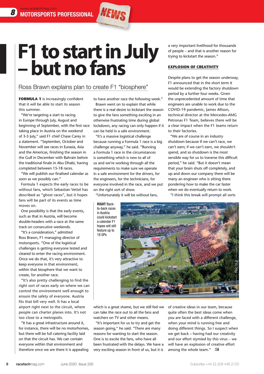 Race Tech Preview Pages