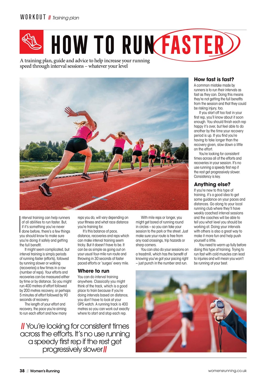 Women’s Running Preview Pages