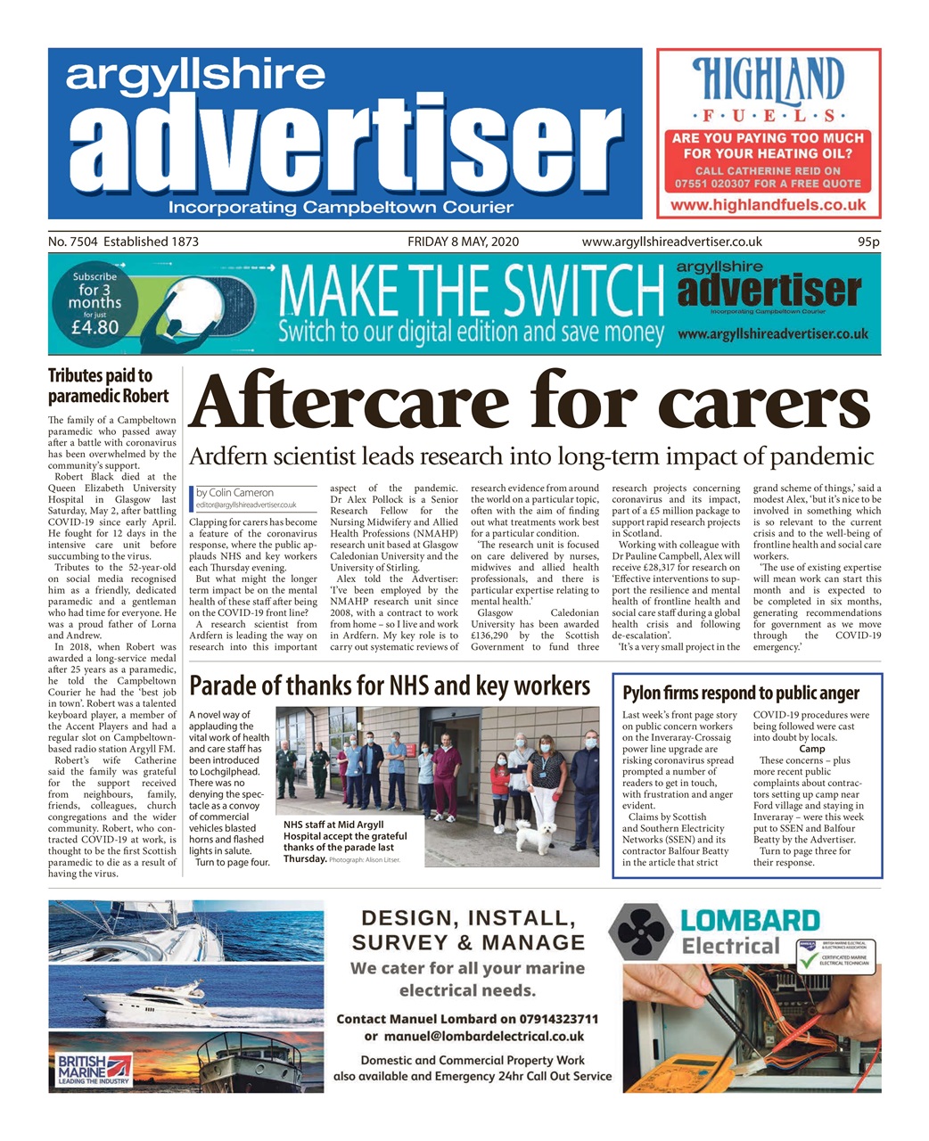 Argyllshire Advertiser Preview Pages