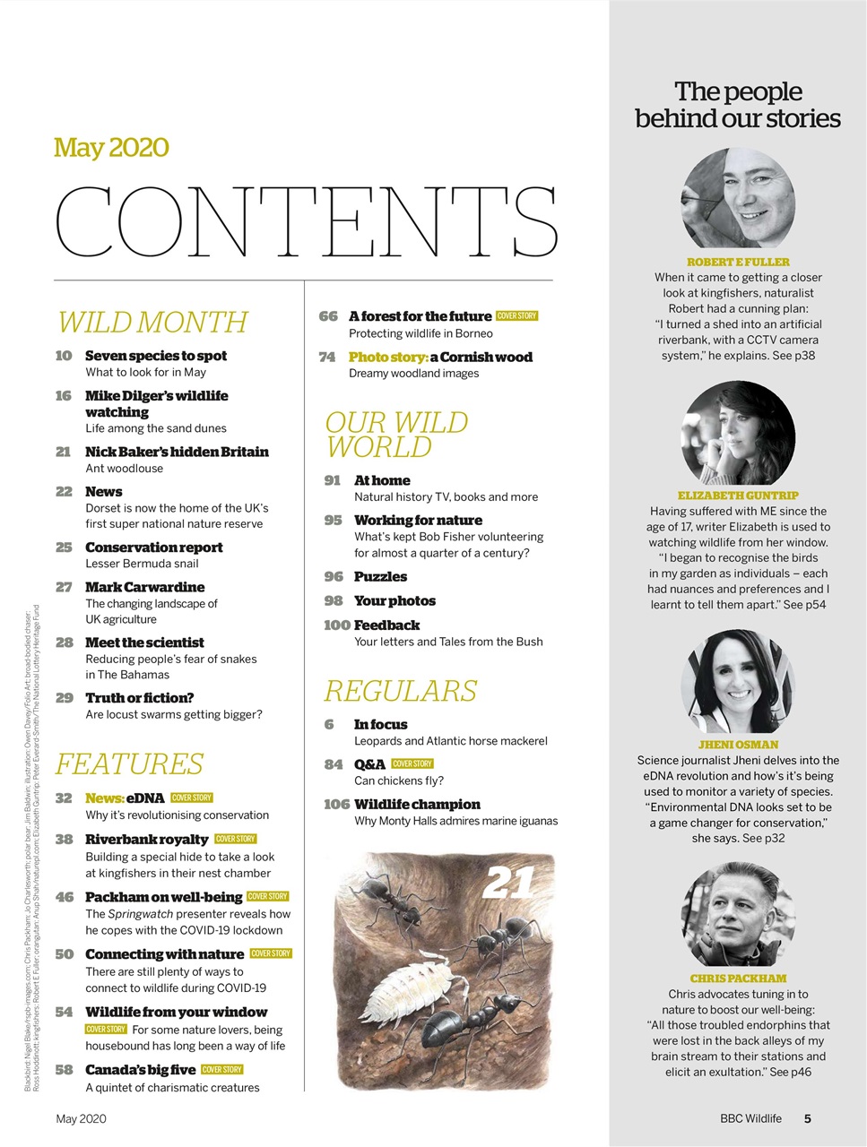 BBC Wildlife Magazine Preview Pages