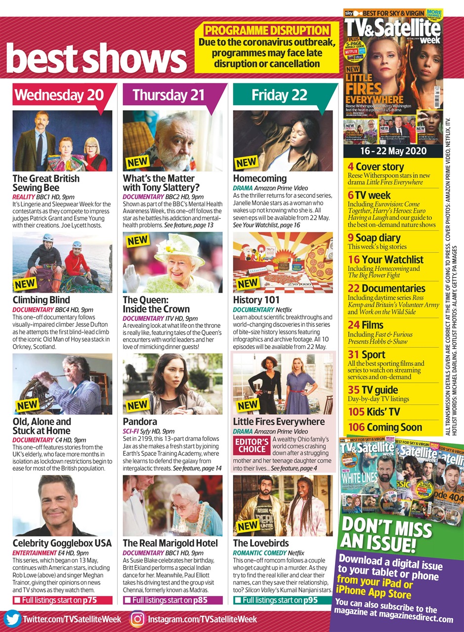 TV & Satellite Week Preview Pages