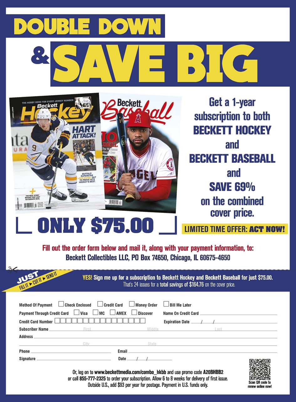 Beckett Hockey Magazine Preview Pages
