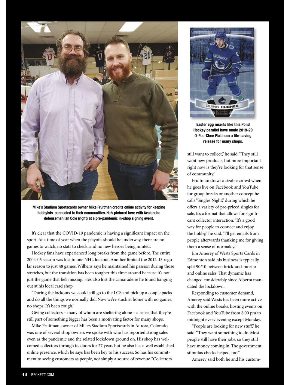 Beckett Hockey Magazine Preview Pages