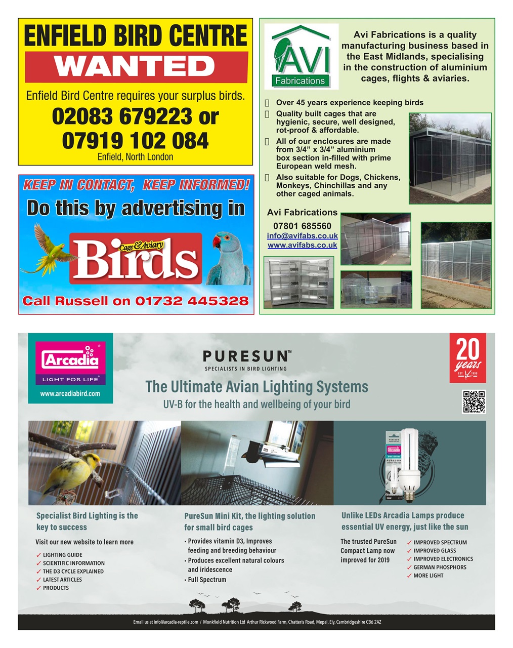 Cage & Aviary Birds Preview Pages