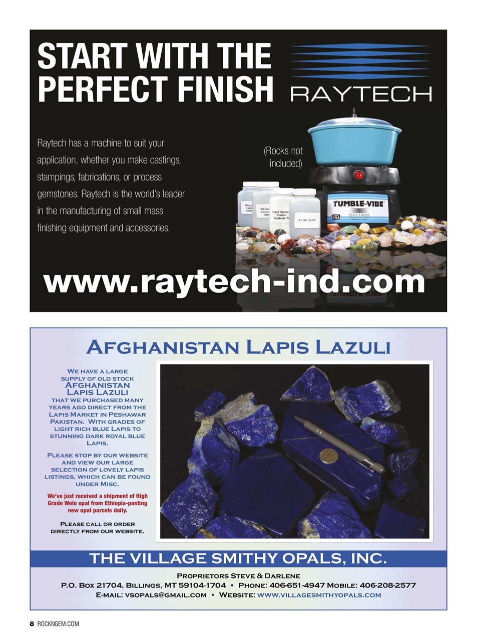 Rock&Gem Magazine Preview Pages